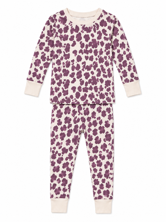 2 piece LS Pajamas Purple Leopard WB2303T (PACK OF 8)