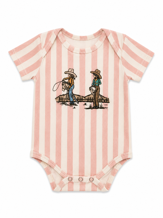 Peach Stripe Stick Horse WB104IF (PACK OF 7)