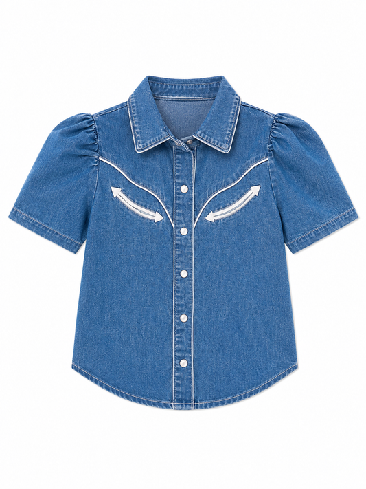 Pearl Snap, DENIM SS WB2707T(PACK OF 8)