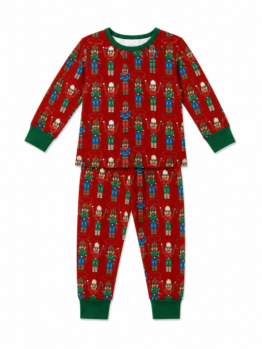 2 piece LS PJ Cowboy Nutcracker WB2303T (PACK OF 8)
