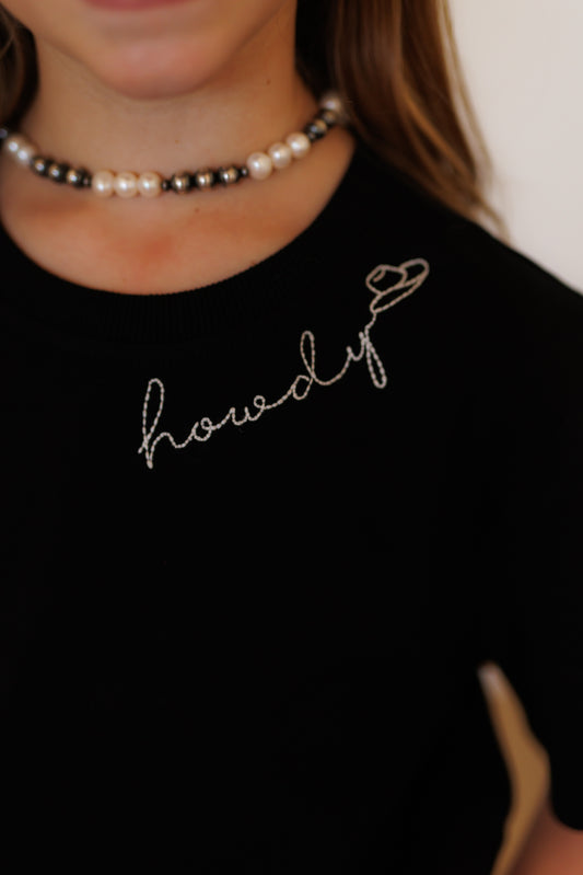 WB1401Y BLACK HOWDY YOUTH T-SHIRT