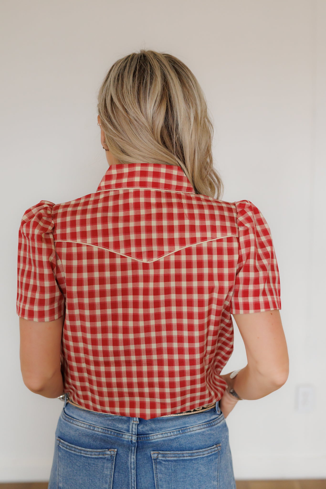 Pearl Snap, Red Gingham SS HH2707