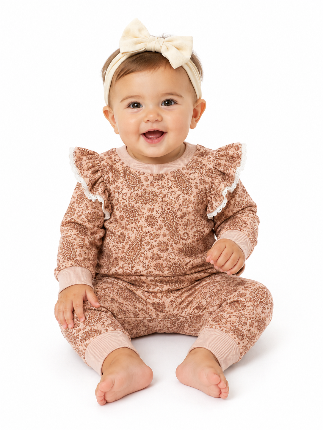 Set, Taupe Paisley WB14IF (PACK OF 6)