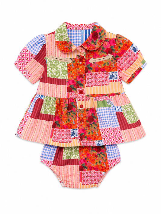 Dress, Patchwork WB1012IF(PACK OF 7)