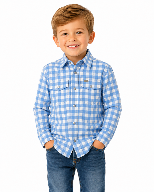 Blue Gingham BOYS WB34T (PACK OF 8)