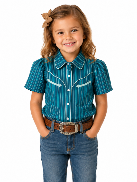 Teal Stripe SS WB2707T (PACK OF 8)