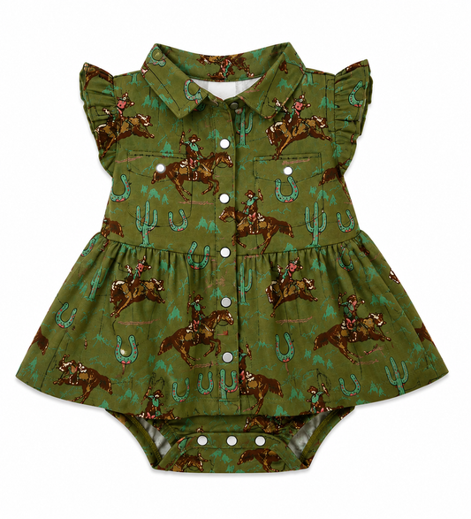 WB119IF-GREEN CACTUS HORSE-PACK OF 6