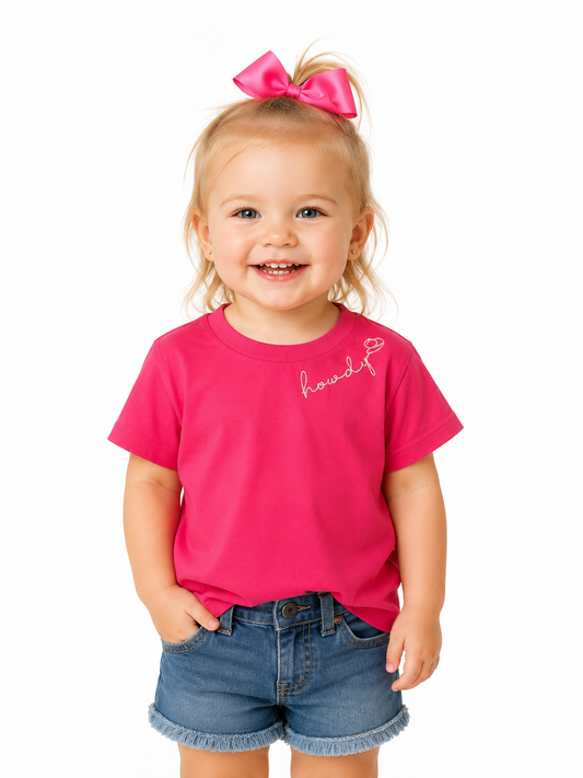 T-Shirt, PINK HOWDY WB1401T