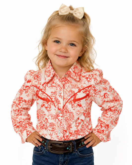 Performance Shirt, Red Floral LS WB2710T (PACK OF 8)