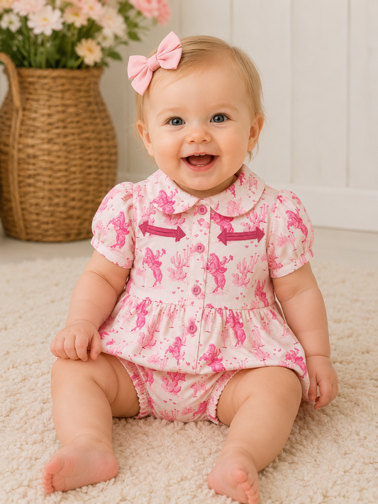 Dress, Pink Cactus Cowgirl WB1012IF(PACK OF 7)