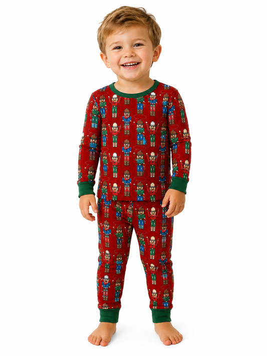 2 piece LS PJ Cowboy Nutcracker WB2303T (PACK OF 8)
