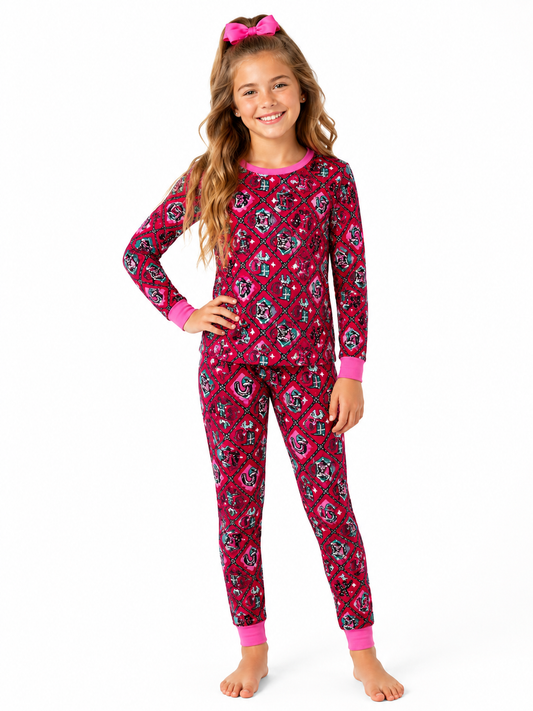 2 piece LS PJ Red/Pink Western Wonderland WB2703Y (PACK OF 7)