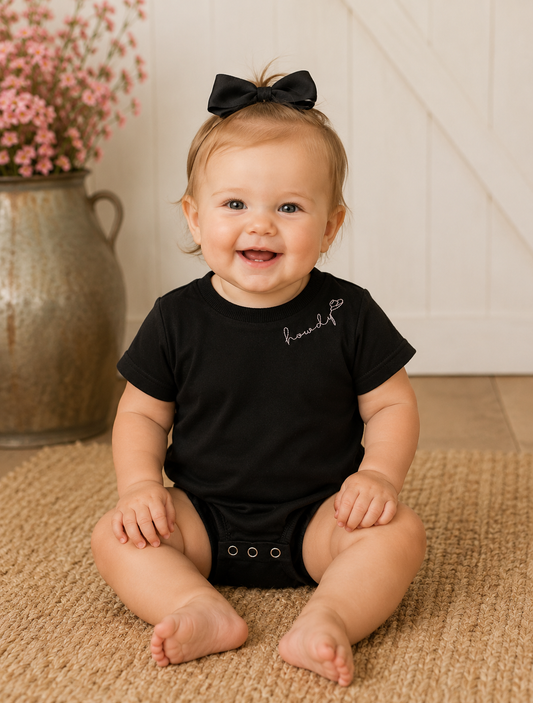 Onesie, Howdy Blk WB1401IF (PACK OF 7)