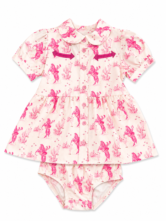 Dress, Pink Cactus Cowgirl WB1012IF(PACK OF 7)