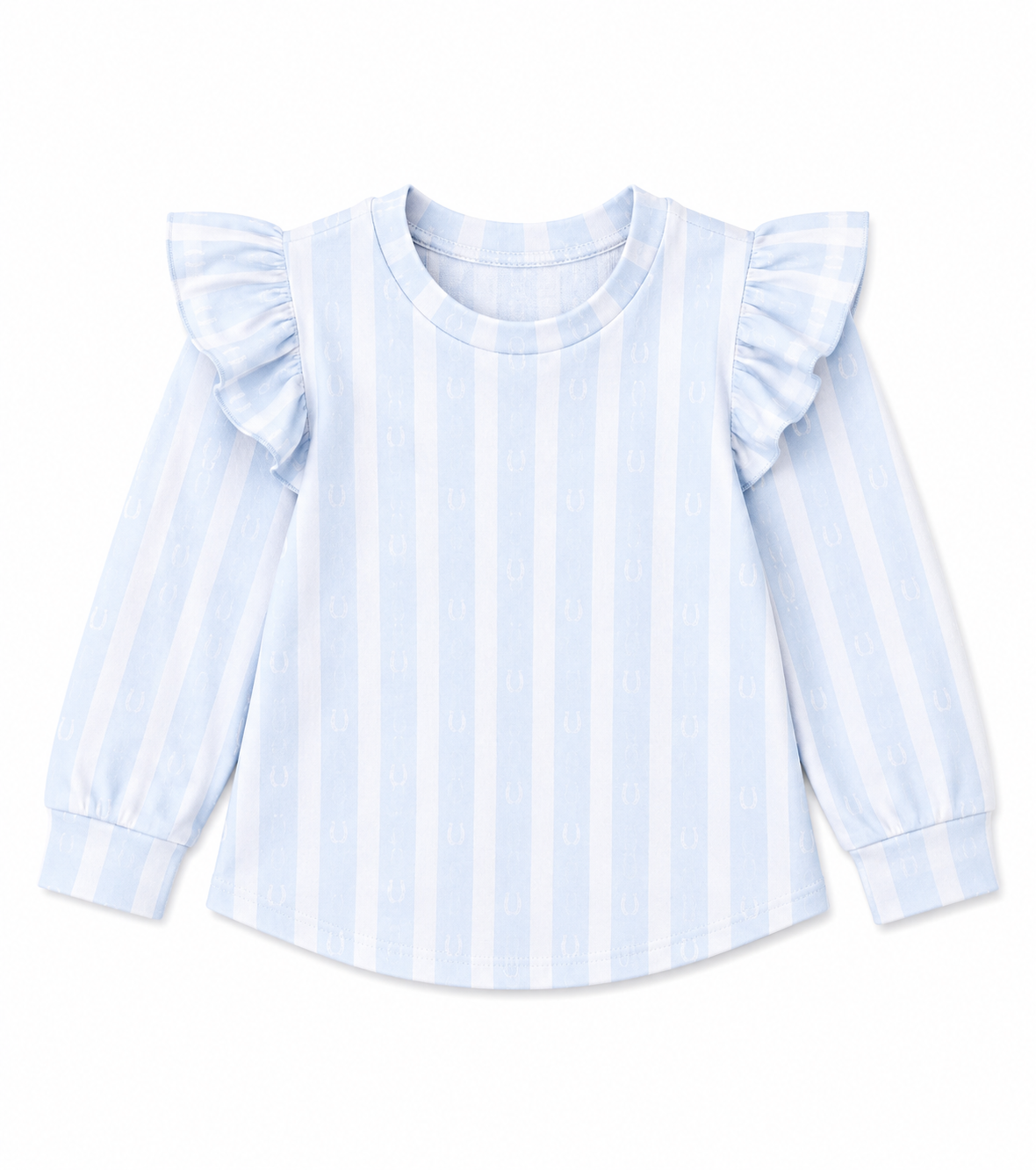 WB36Y-BLUE STRIPE HORSESHOE-(PACK OF 7)