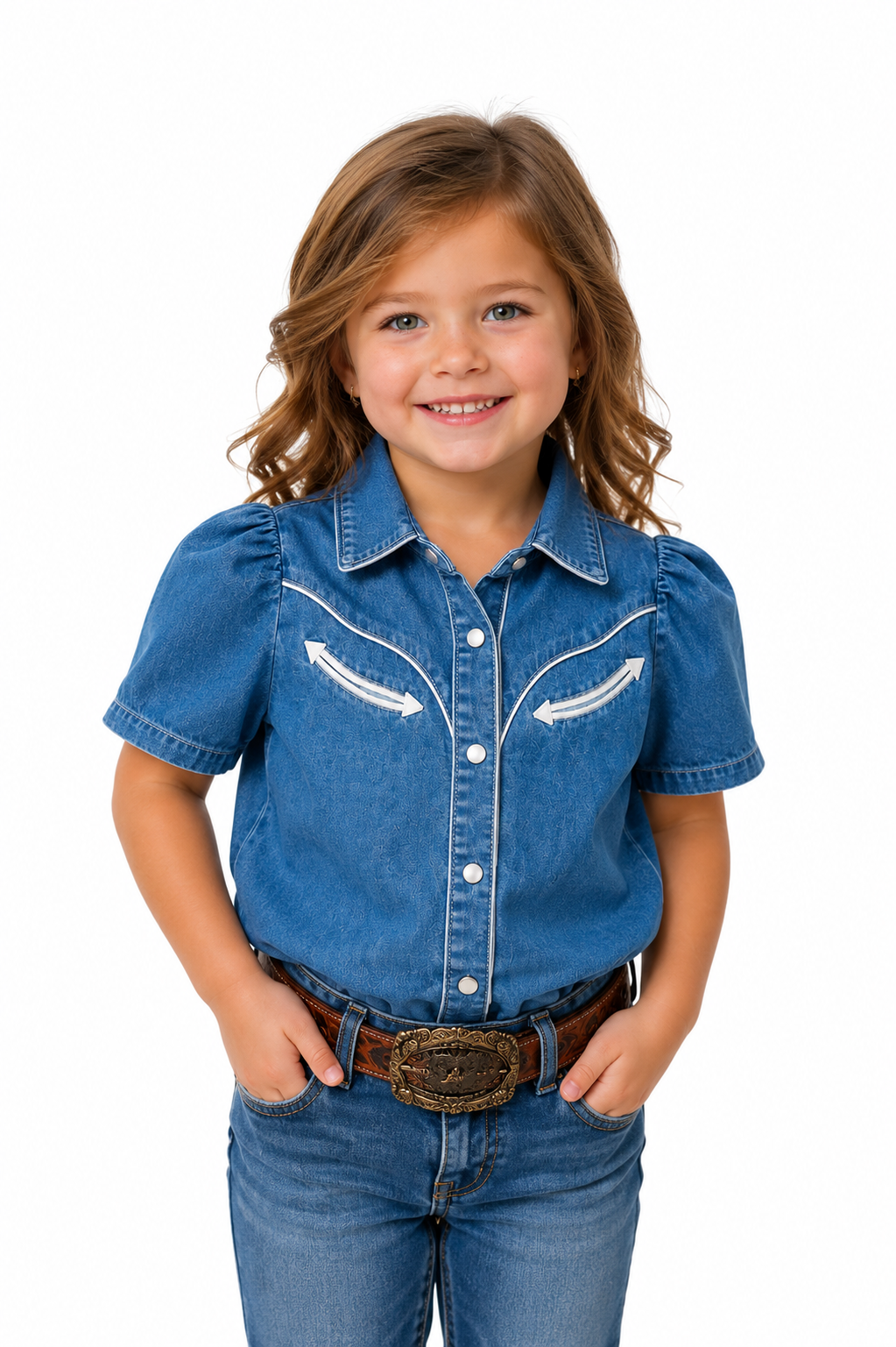 Pearl Snap, DENIM SS WB2707T(PACK OF 8)