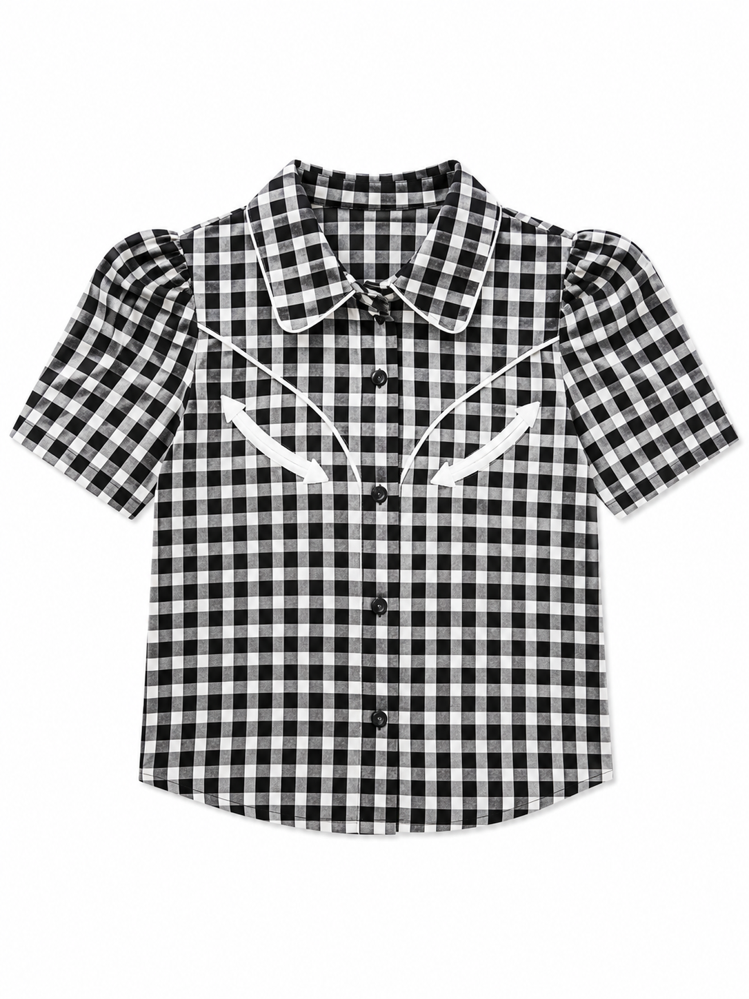 Pearl Snap, Black Gingham SS WB2707T (PACK OF 8)