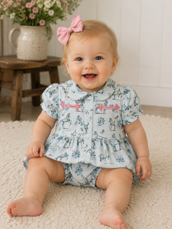 Dress, Blue Foal Flwr WB1012IF(PACK OF 7)