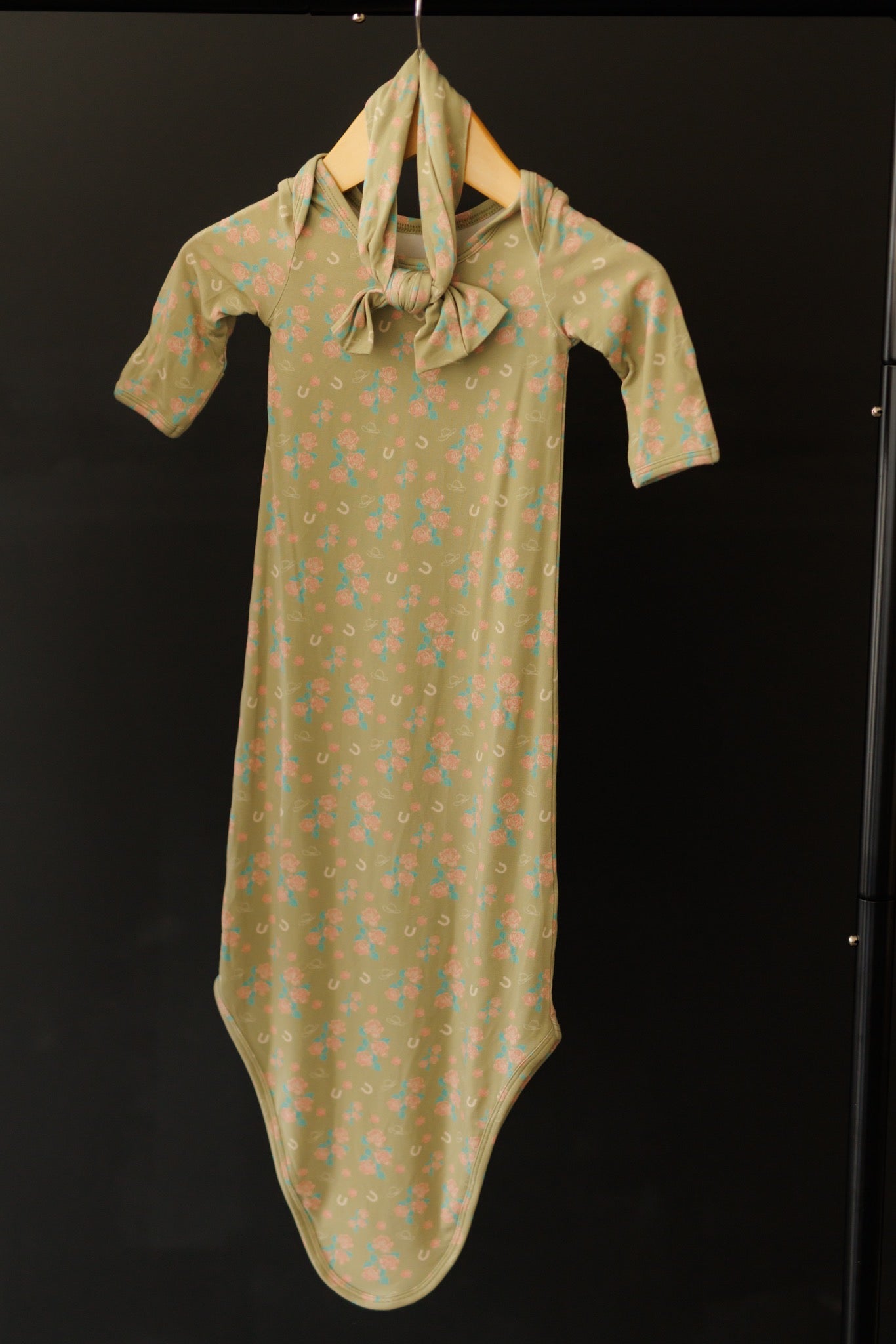 Knotted Gown, Sage Rose West Bamboo Knotted GownWB105IF (PACK OF 3)