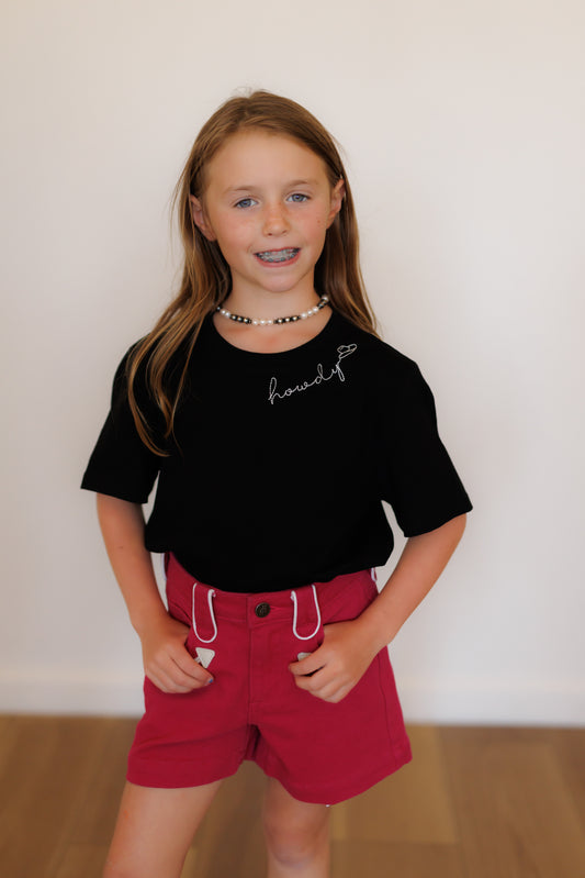 WB1401Y BLACK HOWDY YOUTH T-SHIRT