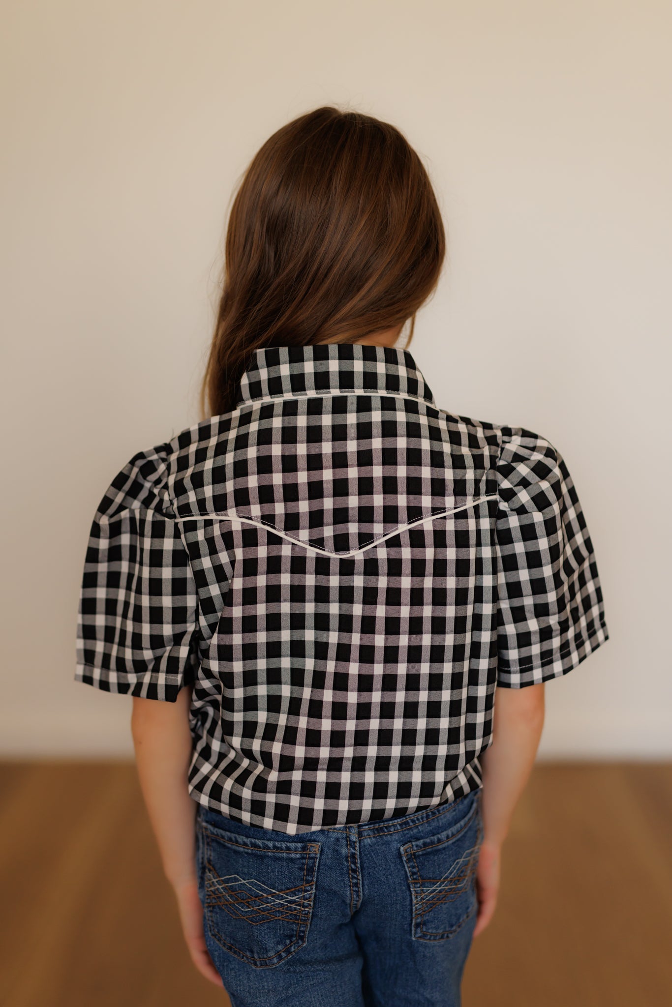 Pearl Snap, Black Gingham SS WB2707T (PACK OF 8)
