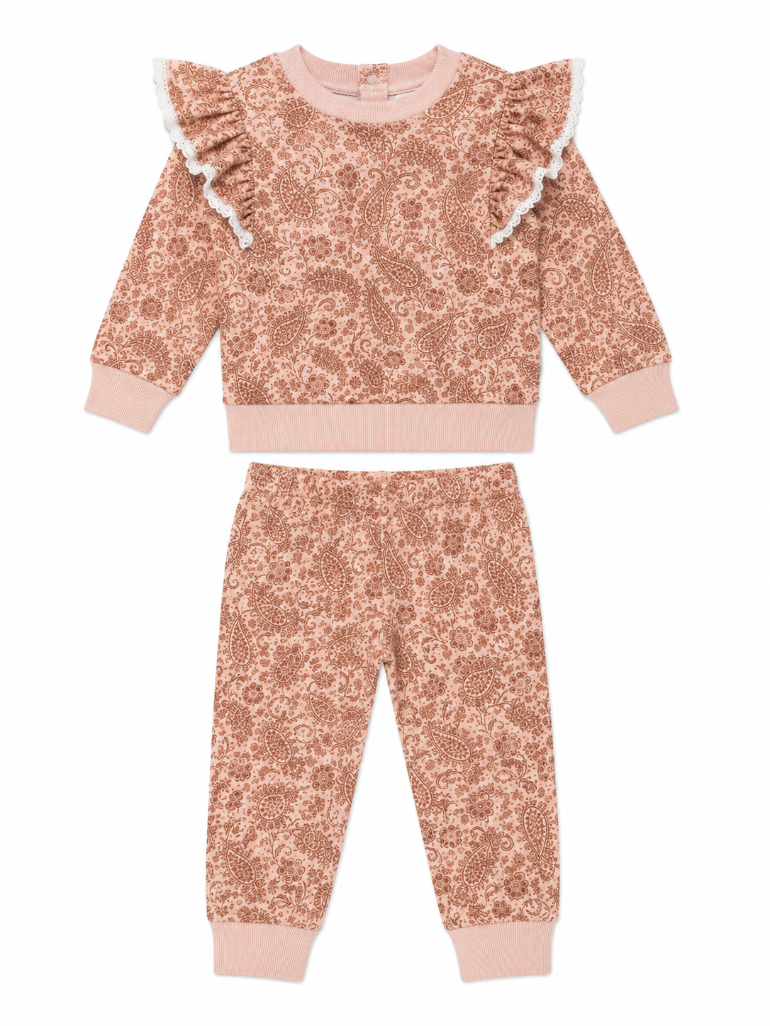 Set, Taupe Paisley WB14IF (PACK OF 6)