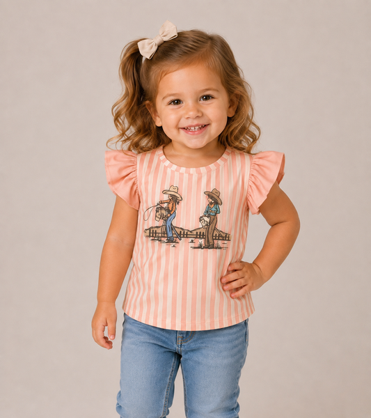 WB38T Peach Stripe Stickhorse  (PACK OF 8)