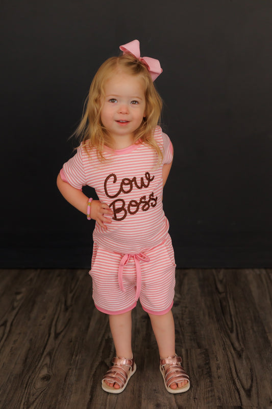 Set, PInk Stripe Cowboss WB16IF (PACK OF 6)